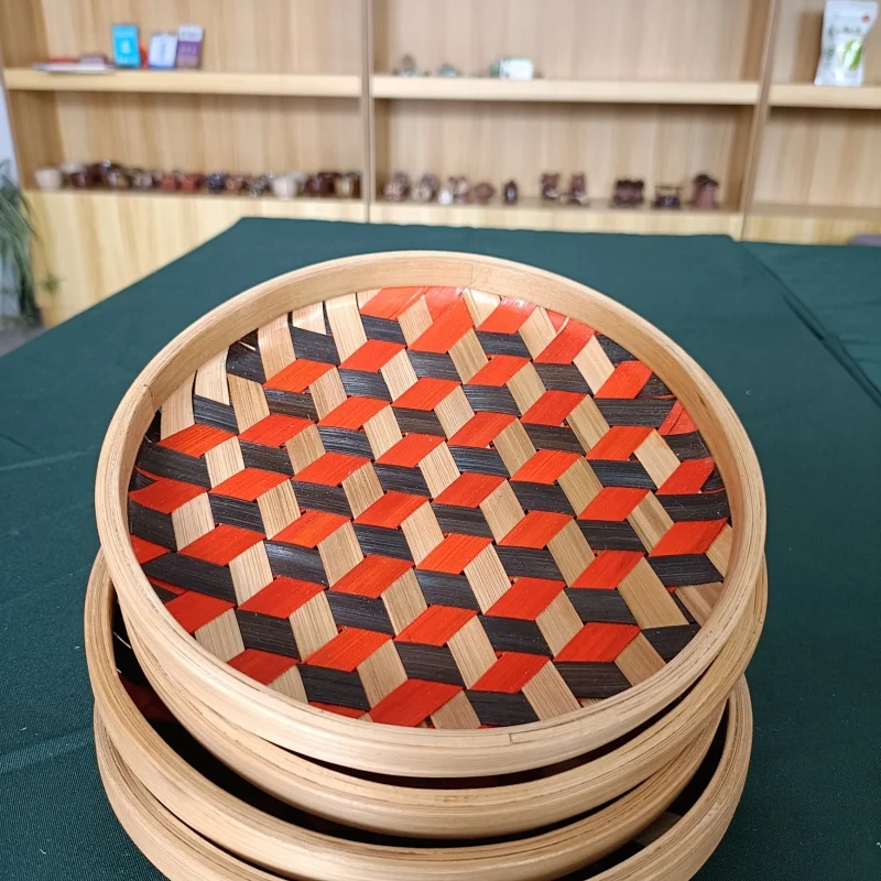 竹编果盘风车底